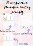 10 imaginative Narrative writing prompts with self checklist