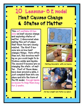 Preview of 10 lessons on heat causes change & states of matter - hands on