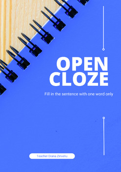 Preview of 10 open cloze cards