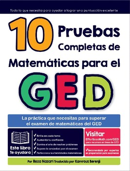 Preview of 10 pruebas completas de matemáticas para el GED
