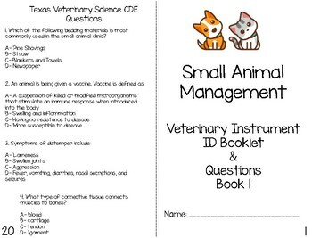 Preview of 10 weeks of Small Animal Management Warm Ups