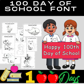 Preview of 100th Day of School Activities, Hard Dot to Dot Printables, Animals, Worksheet