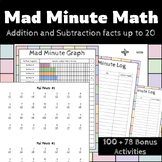 Mad Minute - Addition and Subtraction facts up to 20 - Mat