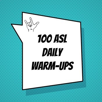 Preview of 100 ASL Daily Warm-ups (Google Slides)