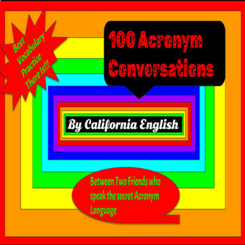 Preview of 100 Acronym Conversations for Practice of ANY Vocabulary Words