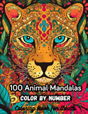 125 Animal Mandalas Color by Number Coloring Book for Adul