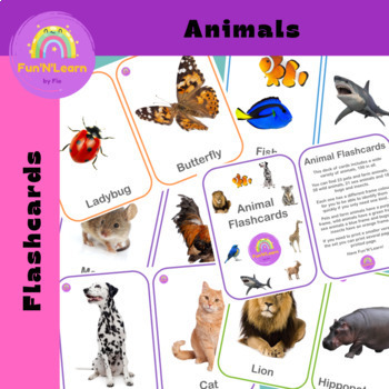Preview of 100 Animal Vocabulary Flashcards