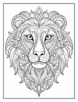 Animal Coloring Book for Adults: Variety of Animal-Based Mandala Patterns  for Relaxation & Stress Relief - Large Size Line Art Drawings for Women &  Me (Paperback)