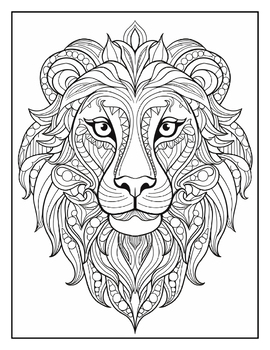 Preview of 100 Animals Mandala Coloring Pages For Adults-2| Animals Mandala Coloring Book