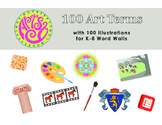 Art Word Walls - 100 Art Terms with illustrations