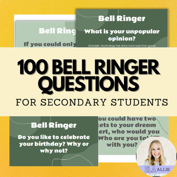 Preview of 100 Attendance Questions for Fun and Engaging Start to Secondary Class