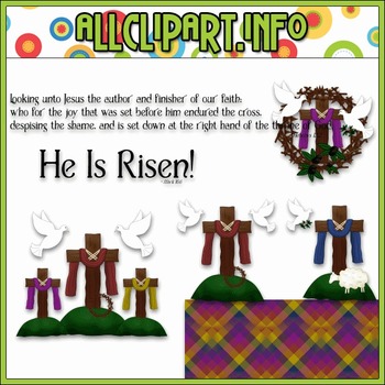 Preview of He Is Risen Clip Art