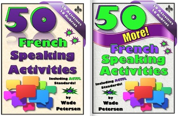 Preview of 100 (BUNDLED) French Speaking Activities with Rubrics!