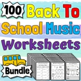 100 Back to School Music Worksheets | Clef Rhythm Composit
