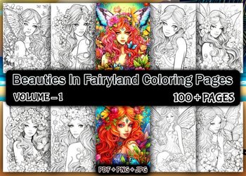 Preview of 100+ Beauties Fairyland Coloring Pages