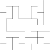 100 Beginner Square Mazes - Pack F