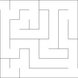100 Beginner Square Mazes - Pack H