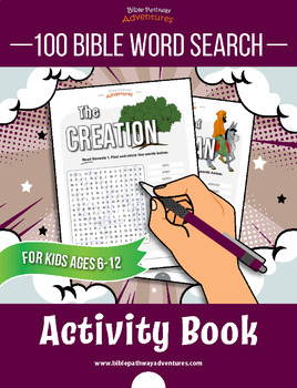 Preview of 100 Bible Word Search Activity Book