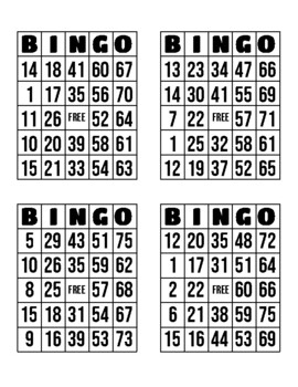 100 Bingo cards by Scott Sumner | TPT