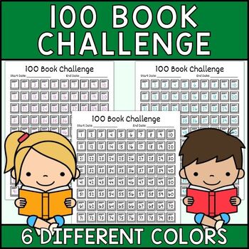 100 Book Challenge and Reading Log Bundle | Reading Tracker | Summer ...