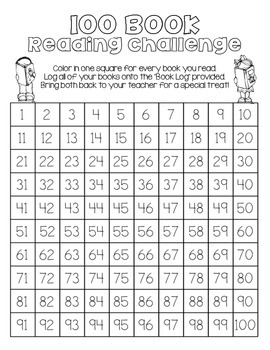 100 Book Reading Chart