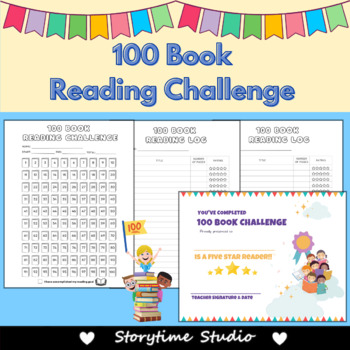 100 Book Reading Challenge & Reading Challenge Completion Certificate