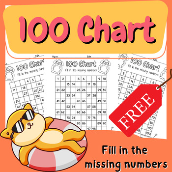 100 Chart Missing Number | Fill in the Missing Numbers Worksheet