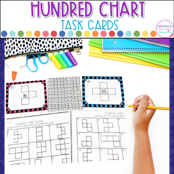 Preview of Hundred Charts & Hundreds Charts Missing Numbers Puzzles Numbers to 120 Activity