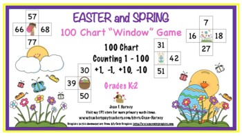 Preview of 100 Chart "Window" Game for EASTER and SPRING