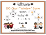 100 Chart "Window" Game for HALLOWEEN