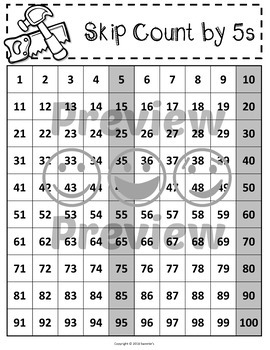 Skip Counting Posters and Handouts - Construction by Sweetie's | TpT