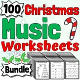 100 Christmas Music Worksheets | Clef Notation Rhythm Comp