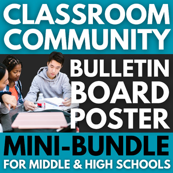 Preview of 100 Classroom Community Decor MINI-BUNDLE | Middle & High School Posters