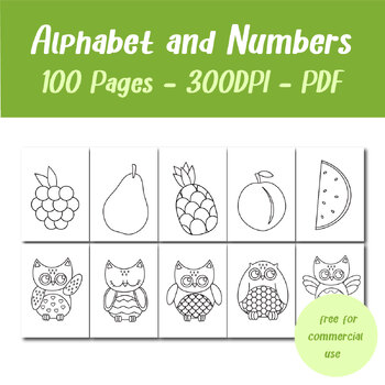 100 Coloring Pages Printable Free for Commercial Use kdp by Easy Hop