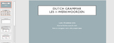 100 Common Dutch Verbs - Present Tense