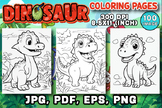 100 Cute Dinosaur Coloring Pages