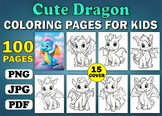 100 Cute Dragon Kids Coloring Pages