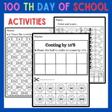 100 TH DAY OF SCHOOL ACTIVITIES NO PRE/ NUMBERS / CUTE AND PASTE