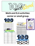 100 DAY PACKET: Math, writing, ela, games and crafts. UPDATED