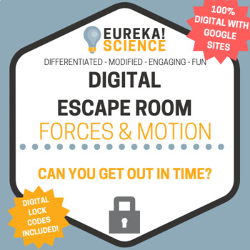 Preview of 100% DIGITAL Forces and Motion Escape Room - Physics Breakout Room