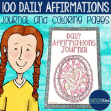 Daily Affirmations Self Esteem Journal and Coloring Pages 