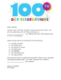 100 Day Celebration Note and Activity