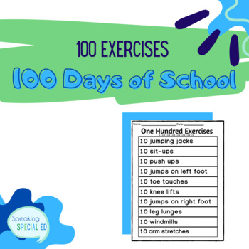Preview of 100 Days of School Celebration- Exercises