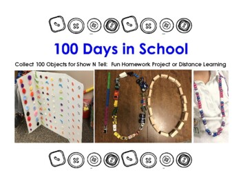 Preview of 100 Day  STEM Project Distance Learning / Bulletin Board Kindergarten, PreK, 1st