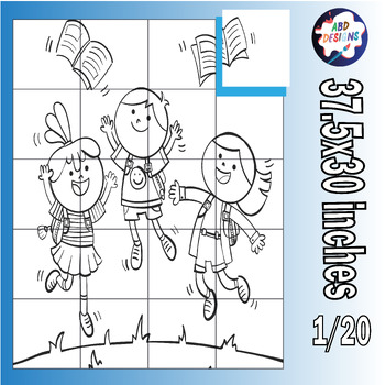 Preview of 100 Day of School Collaborative Coloring Poster, 100th Day Bulletin Board Crafts