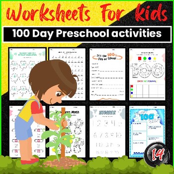 Preview of 100 Day of School Writing & Tracing Number Worksheets