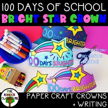 Preview of 100 Days Brighter | 100 Days of School Crown