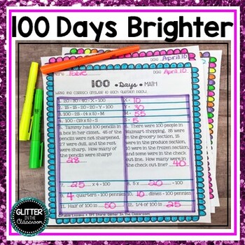100 Days Brighter - Activities for Upper Elementary - 100th Day Of School