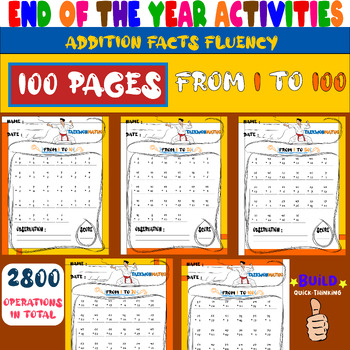 Preview of Fun math worksheets end of the year 3rd grade - Digital resources