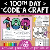 100 Days Craft & Coding Activity: One-Page Craft, Poem, Wr